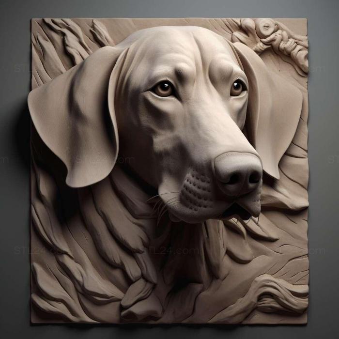 Nature and animals (Weimaraner dog 3, NATURE_5315) 3D models for cnc